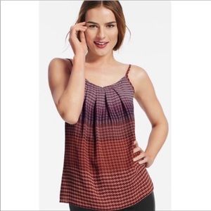 Cabi Houndstooth Crepe Adjustable Strap Cami Tank #555